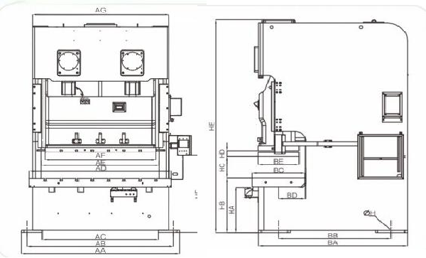 APC Open double crankshaft high precision punch
